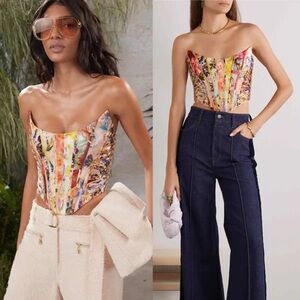 Zimmermann Wonderland Floral Corset